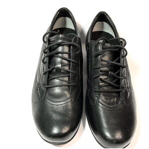 Drew Prague Women’s 10234-86 Black Pewter Leather Lace Up Loafer Shoes Size 8.5M